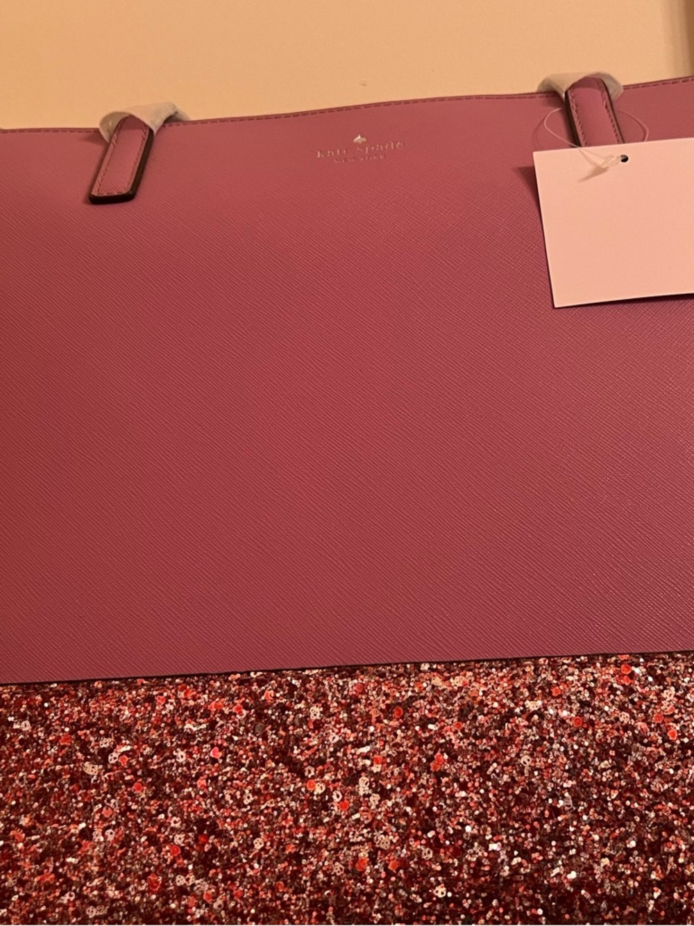 kate spade dusty penny peony sequin tote - Picture 3 of 3